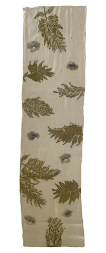 Fular de seda/lana con ecoprint