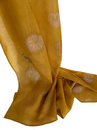 Fular de lana con ecoprint