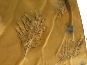 Echarpe de seda con ecoprint