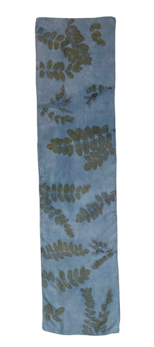 Fular de seda con ecoprint