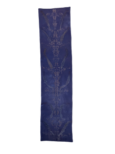 Pañuelo rectangular de seda ecoprint