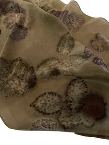 Fular de seda con ecoprint
